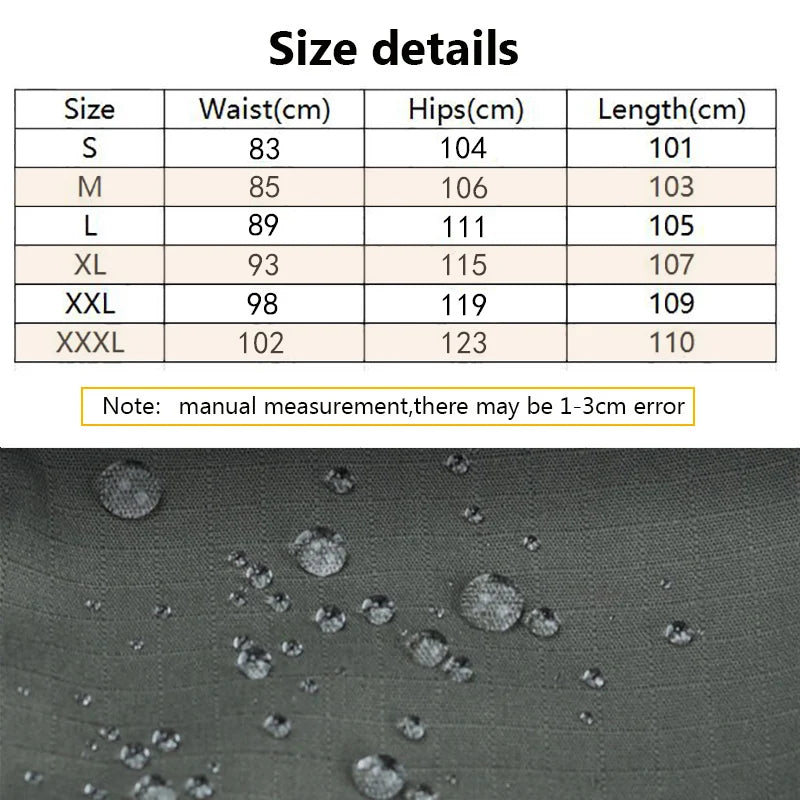 Pro Tactical Cargo Work Pants | Waterproof Multi-Pocket Trousers for Outdoor & Workwear