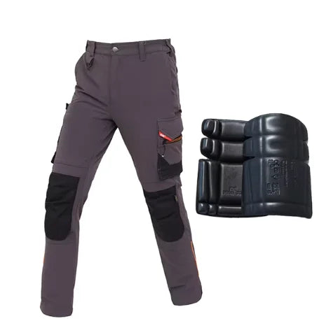 Men's Multi-Pocket Mechanic Work Pants | Wear-Resistant Cargo Trousers with Optional Kneepads — S to 3XL