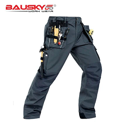 Men's Multi-Pocket Work Cargo Pants & Shorts | Polycotton Twill Mechanic Workwear — S to 3XL
