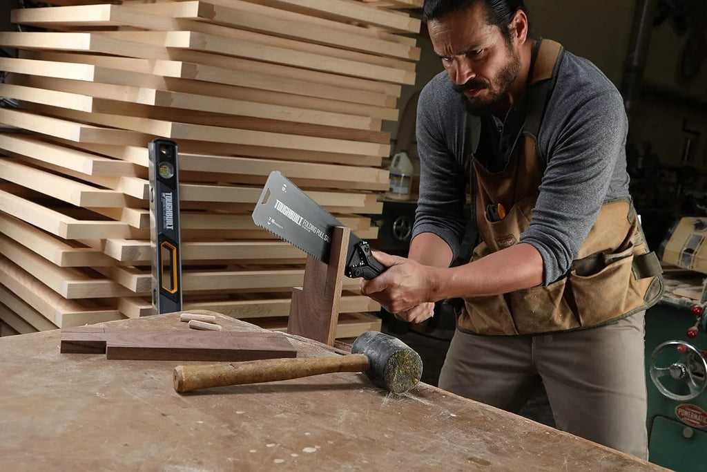 ToughBuilt Folding Pull Saw | Double-Edge Blade with In-Handle Storage | TB-H4-21-2X