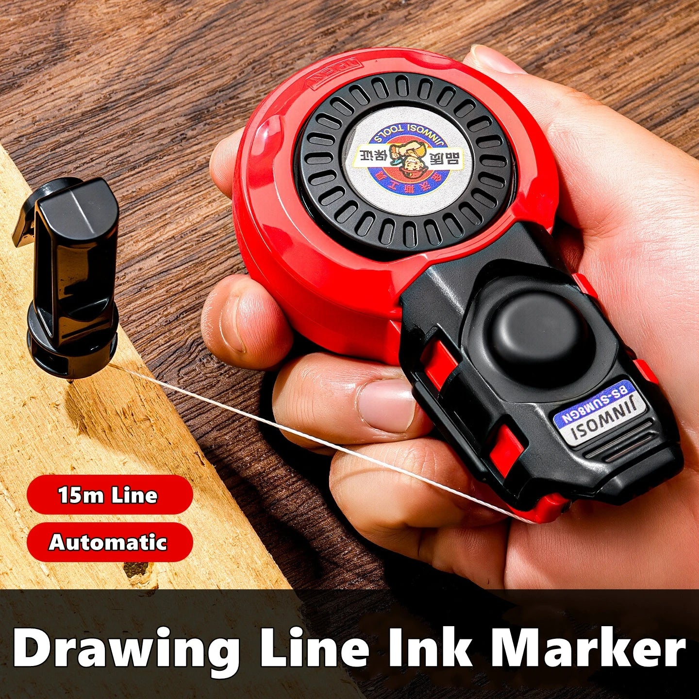 Pro Carpenter Ink Marker & Chalk Line | Manual Woodworking Layout Tool — Type A & Type B