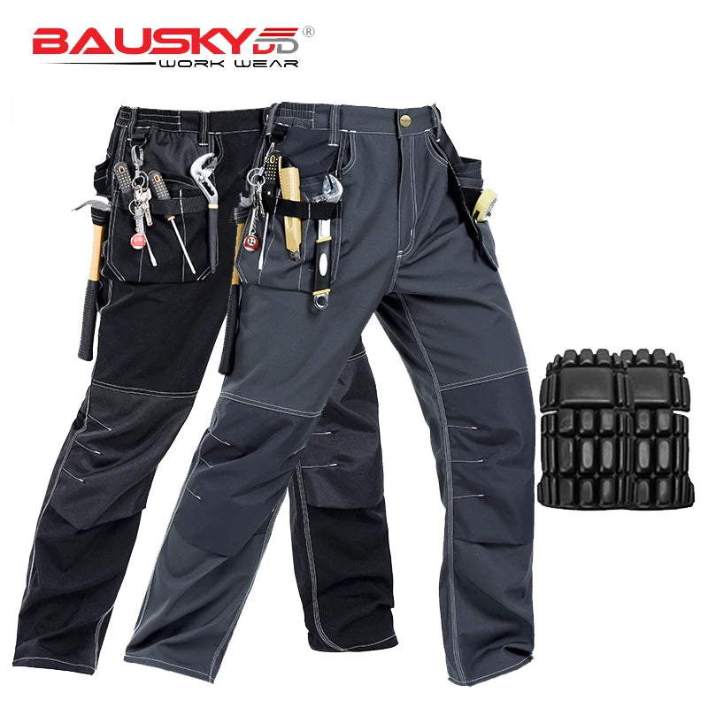 Men's Multi-Pocket Work Cargo Pants & Shorts | Polycotton Twill Mechanic Workwear — S to 3XL