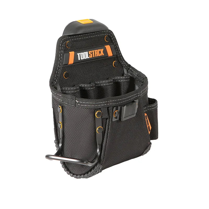 TOOLSTACK Carpenter Tool Pouch | Belt-Clip Hammer & Screwdriver Bag