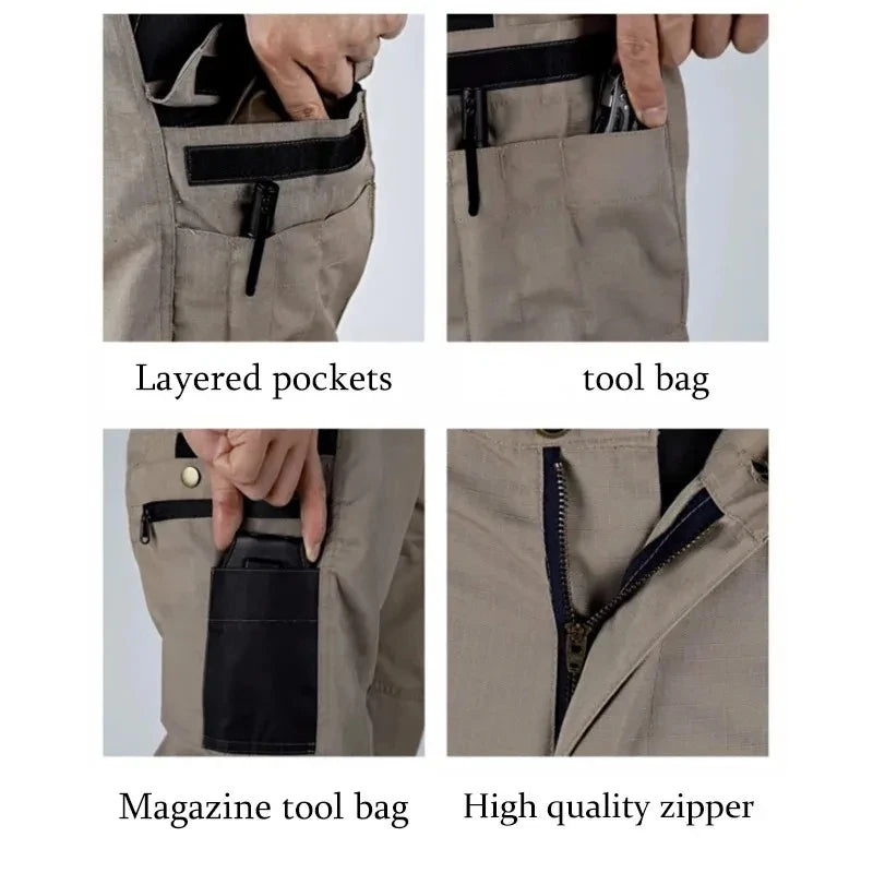 Pro Wear-Resistant Cargo Work Pants | Multi-Pocket Tactical Trousers for Outdoor & Daily Wear