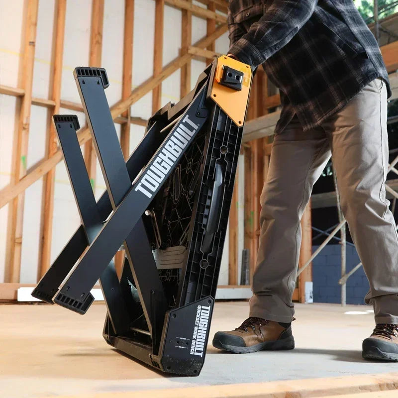ToughBuilt QuickSet Work Bench | Portable Folding Job Site Table with 1,000 lb Capacity