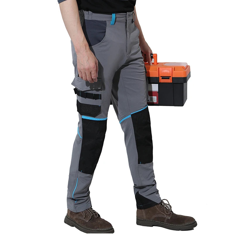 Pro Knee Pad Work Pants | Polycotton Twill Trousers with EVA Knee Pads & Reflective Tapes