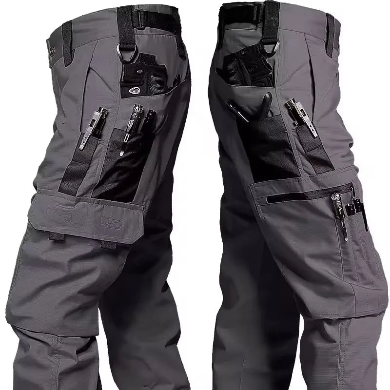 Men's Waterproof Multi-Pocket Cargo Pants | Straight-Leg Work & Outdoor Trousers — S to 3XL