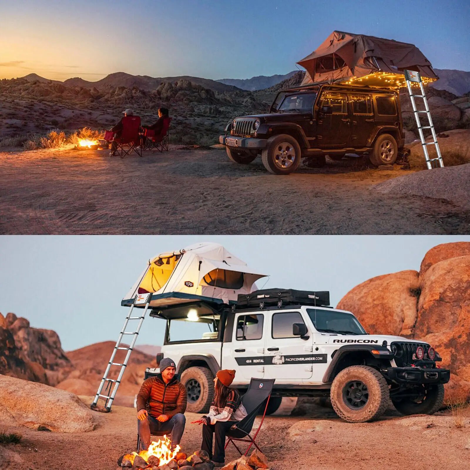 Pro Telescopic Extension Ladder | Stainless Steel Non-Slip Folding Ladder — 2.6M, 3.2M & 3.8M