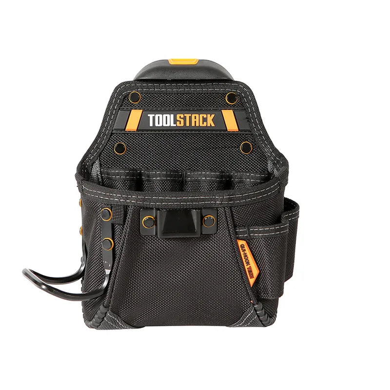TOOLSTACK compact utility tool pouch with quick-clip belt hook